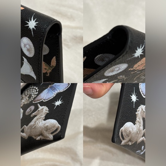 •••SOLD•••Auth Alexander McQueen Nocturnal Skull Calfskin Leather Clutch Black - Picture 11 of 16